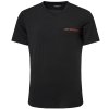 Emporio Armani t-shirt koszulka męska czarna czerwony napis